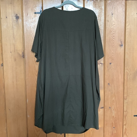 Olive Oversized Shift Dress - Picture 5 of 7
